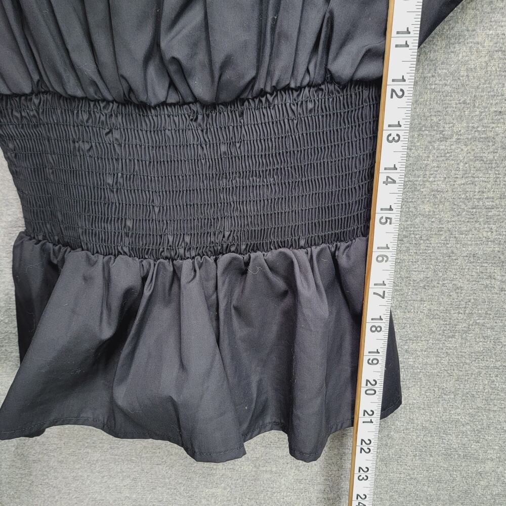 CIAO LUCIA SMOCKED PEPLUM LONG SLEEVE TOP, SIZE XS * - Picture 7 of 7